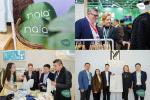 General manager Ruth Farrell shared samples made with Naia™ to customers at the Intertextile booth.